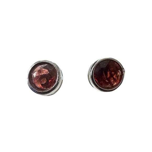 ***SOLD***Garnet Stud earrings unisex gemstone jewelry fashion accessories NEW - Picture 6 of 7